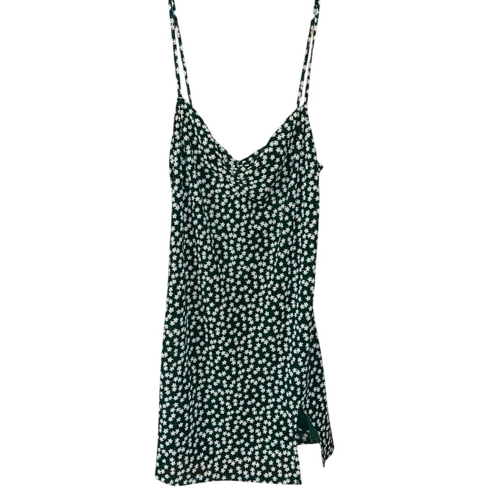 Princess Polly Cylia forest green floral mini slip dress (size 4)